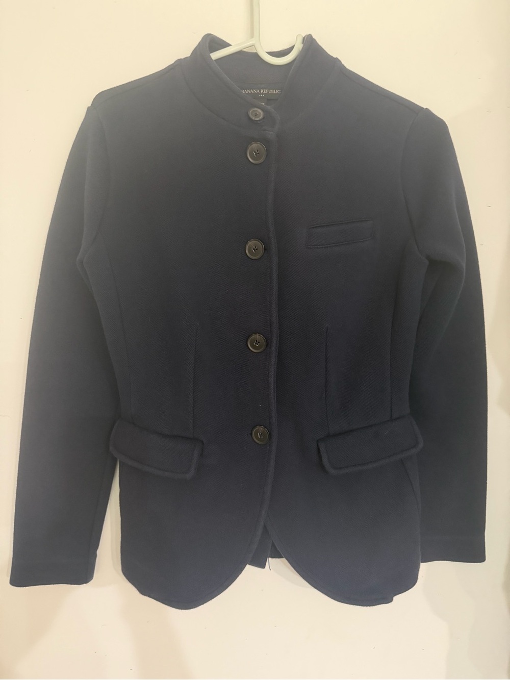 Banana Republic Navy Button-Front Tailored Women's Jacket
